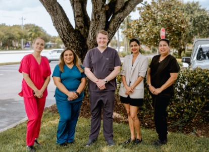 smiling dental team